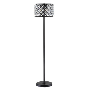 Elizabeth 60" Crystal/Metal LED Floor Lamp - JONATHAN Y